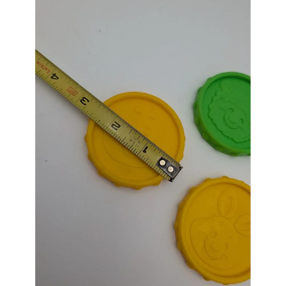 Fisher Price Laugh Learn Piggy Bank Replacement Coins Yellow Green 4 Piece Lot
